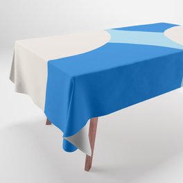 Mid-Century Modern Arches in Blue Tablecloth