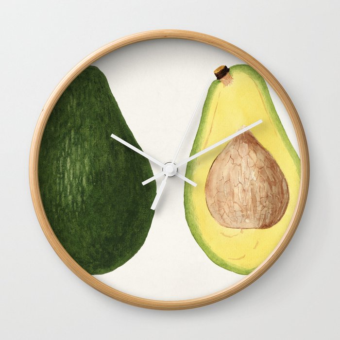 Avocados (Persea) Wall Clock