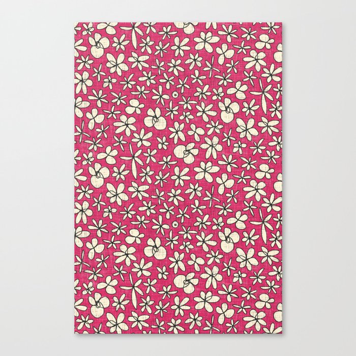 garland flowers pink Canvas Print