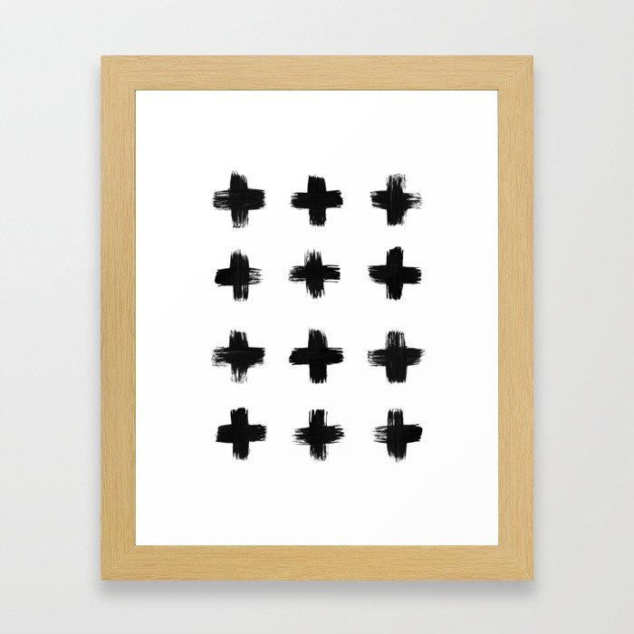 Scandinavian Crosses Framed Art Print