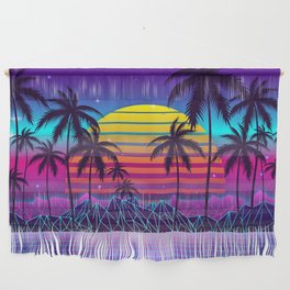 Radiant Sunset Synthwave Wall Hanging