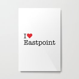 I Heart Eastpoint, FL Metal Print | Graphicdesign, Fl, Typewriter, Red, Eastpoint, Florida, White, Love, Heart 