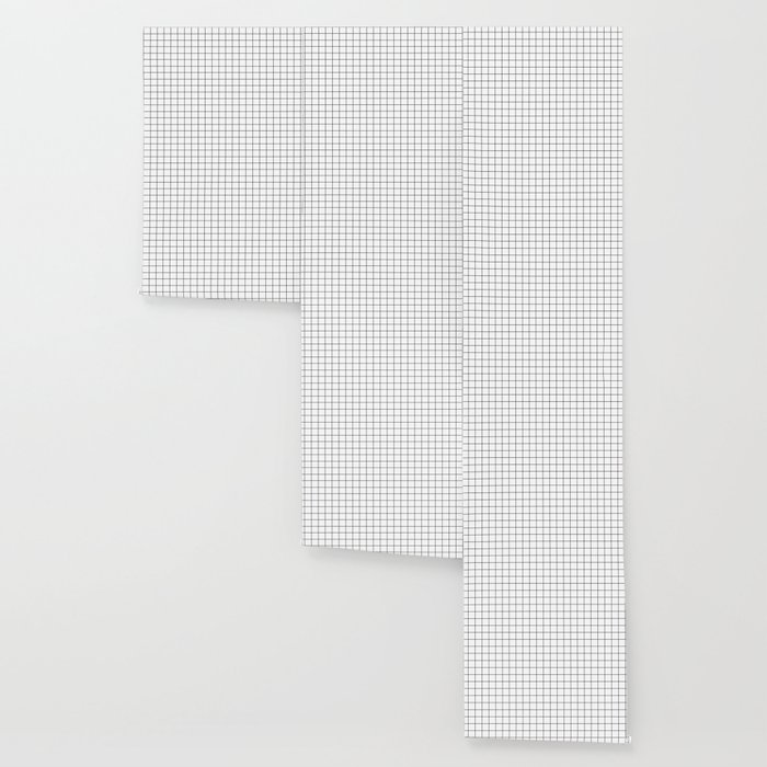 Grid Stripe Lines Black And White Minimalist Geometric Wallpaper