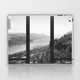 Window to Oregon and the Columbia River Gorge | Black and White Photography Laptop Skin
