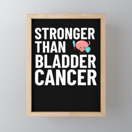 Bladder Cancer Ribbon Awareness Chemo Survivor Framed Mini Art Print