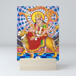 Durga Hindu Goddess Riding Tiger Mini Art Print