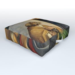 The Sistine Madonna Oil Painting by Raphael Outdoor Floor Cushion
