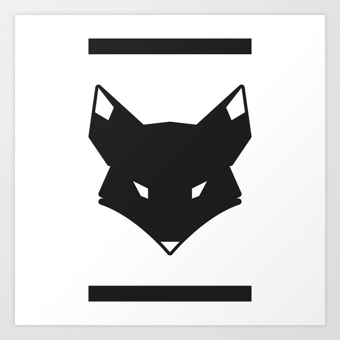 Black Fox Art Print By Ryan Grice 