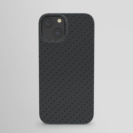 Punk Rock Dots and Circles Halftone Black Gray Grey iPhone Case