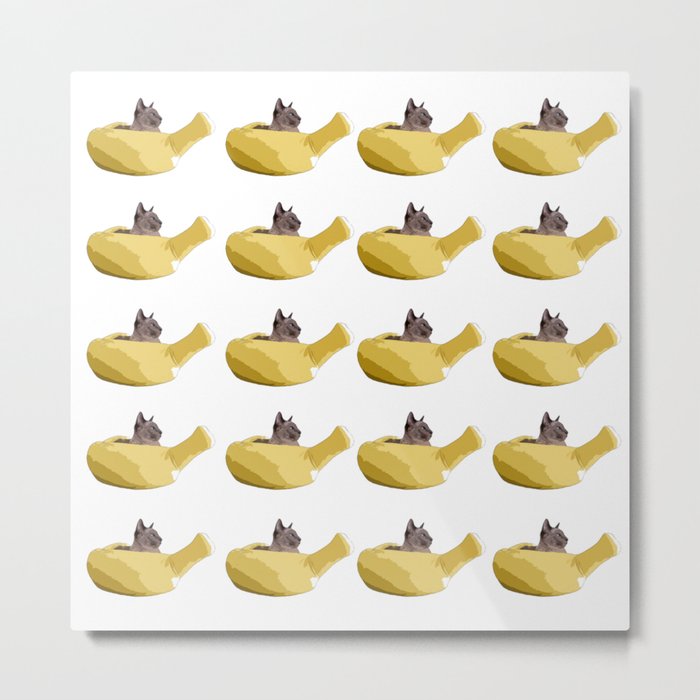 Banana Cat Metal Print