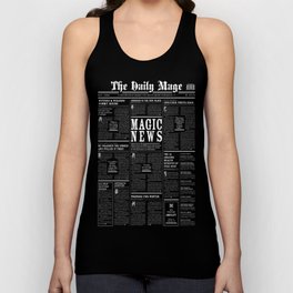 The Daily Mage Fantasy Newspaper II Unisex Tank Top