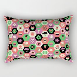 Bloom Garden - Hexagon Tile Rectangular Pillow