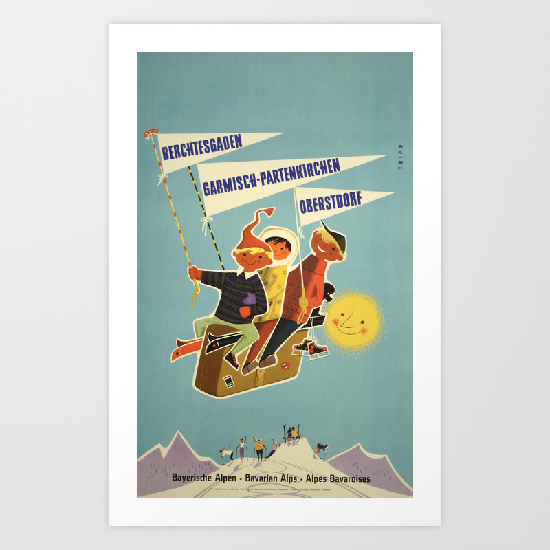 Travel Austria Alpine Winter Sport Skiing Giant Wall Art Poster Print