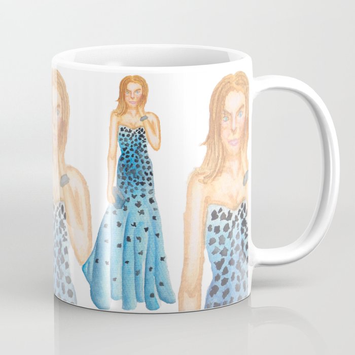 Karlie in Strapless Blue Mermaid Gown Coffee Mug