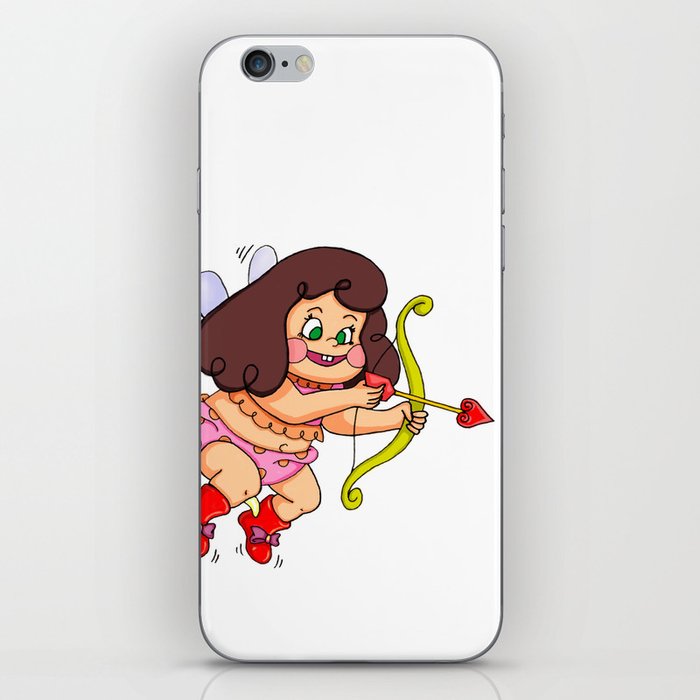 "Direct Hit to Your Heart {Cupid Girl}" by Jesse Young ILLO. iPhone Skin