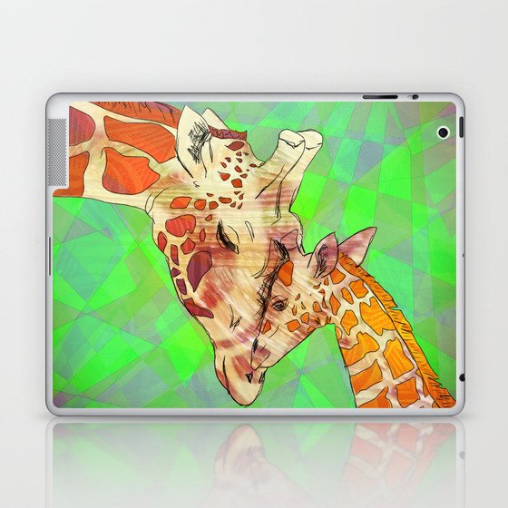 Giraffes, Mother and Baby Laptop & iPad Skin