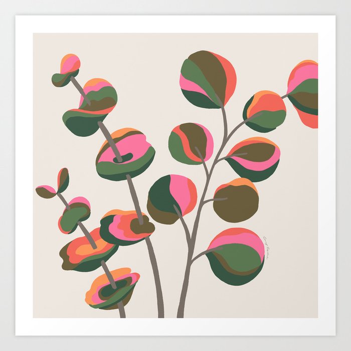 Abstract Eucalyptus Leaves II Art Print
