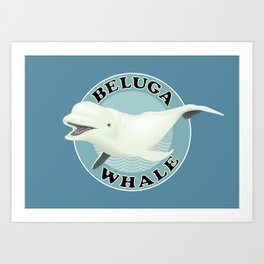 Beluga Whale Art Print