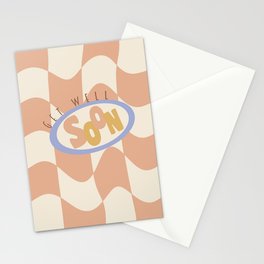 Retro Get Well Soon Stationery Card