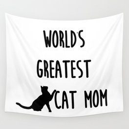 World's Greatest Cat Mom Wall Tapestry