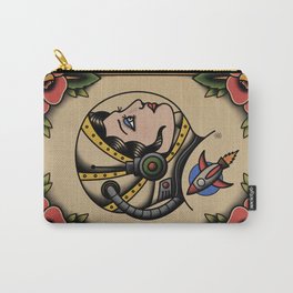 Space Girl Tattoo Carry-All Pouch | Tatts, Sailorjerry, Napiks, Drawing, Space, Portrait, Oldschool, Nasa, Stars, Traditionaltattoo 