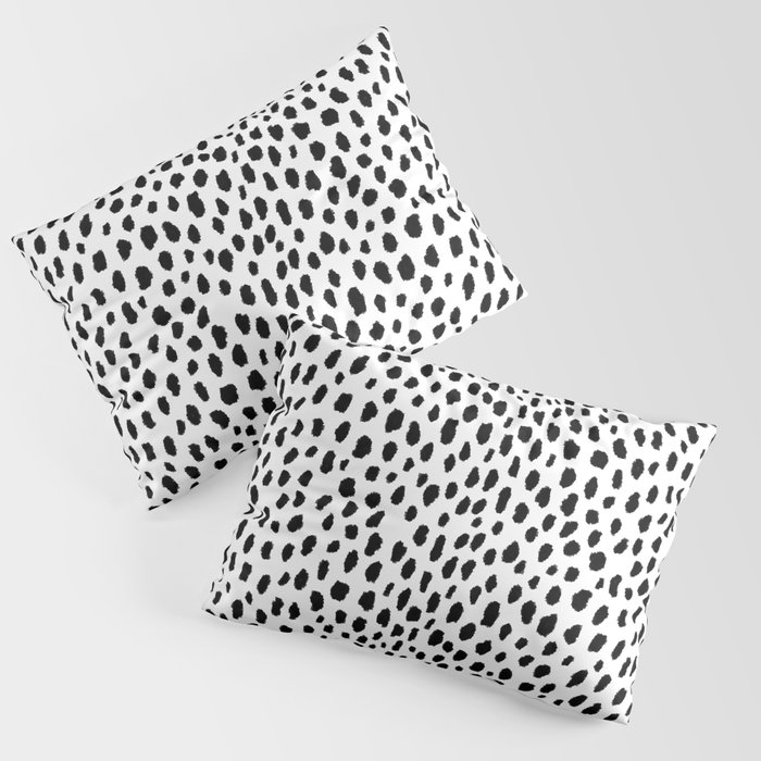 Dalmatian Spots (black/white) Pillow Sham