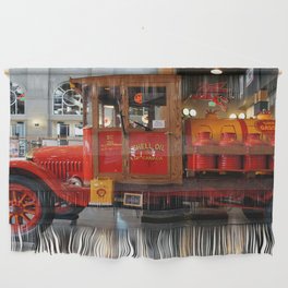 Vintage fire department engine tanker truck color photograph / photography Wall Hanging