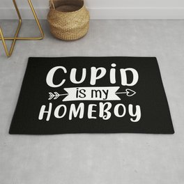 Cupid Is My Homeboy Valentine's Day Area & Throw Rug