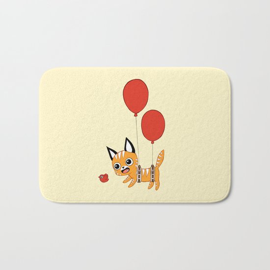 Balloon Cat Bath Mat
