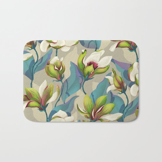 magnolia bloom - vivid version Bath Mat