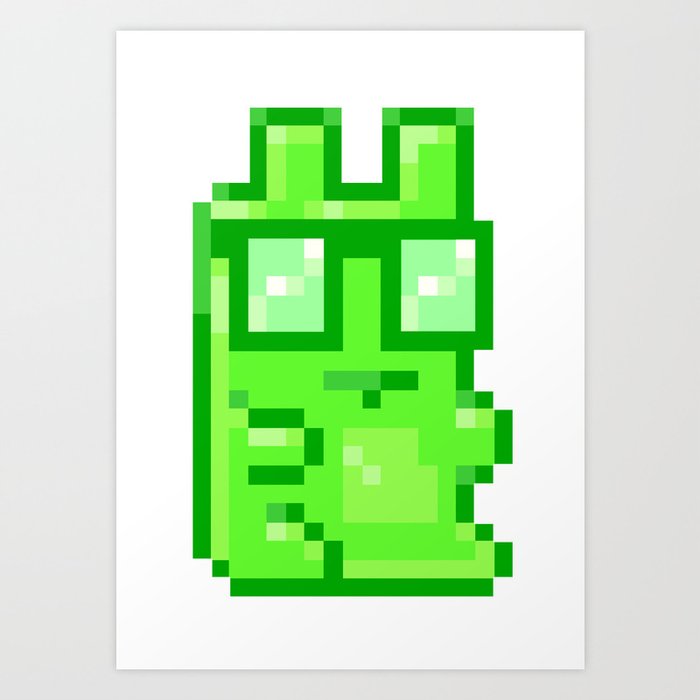 Creeper Face Pixel Art Build-On Greeting Card