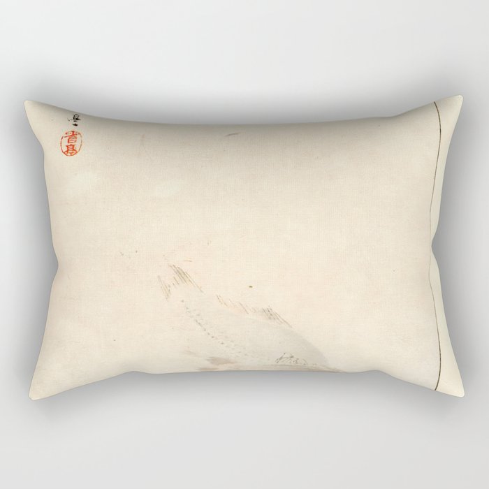 Crucian Carps (Watanabe Seitei) Rectangular Pillow