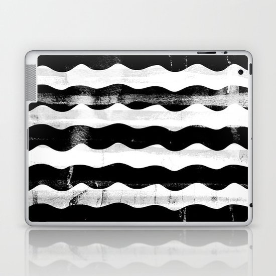 Black Waves Laptop & iPad Skin