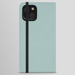 Solid Color Aquaverde Mid Century Modern Art Aqua Teal  iPhone Wallet Case