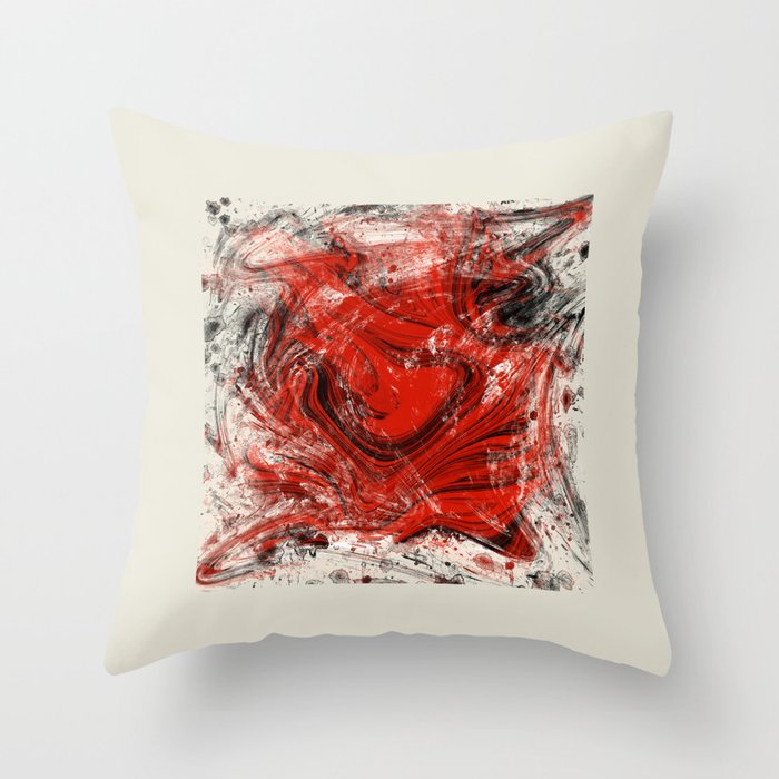 Fire and Ash Throw Pillow