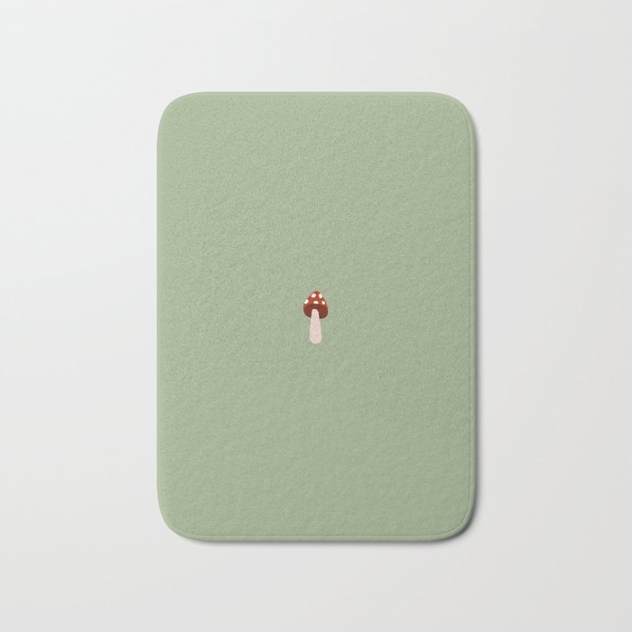 Minimalist Mushroom - Sage Green Bath Mat