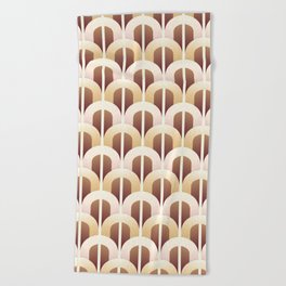 Yellow brown gate Beach Towel