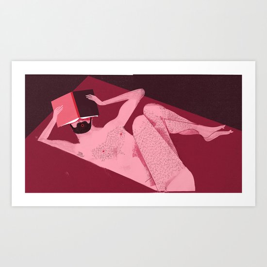 Man With Book Art Print