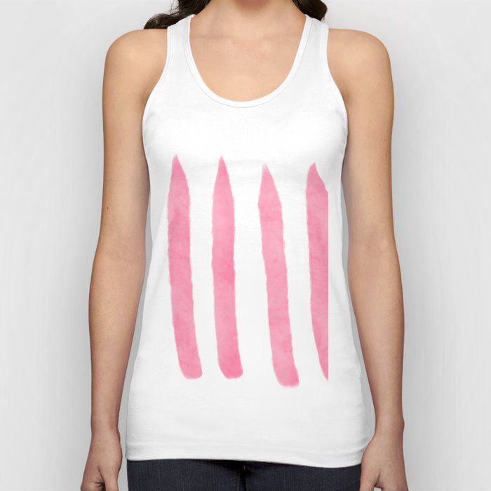Watercolor Vertical Lines With White 40 Tank Top