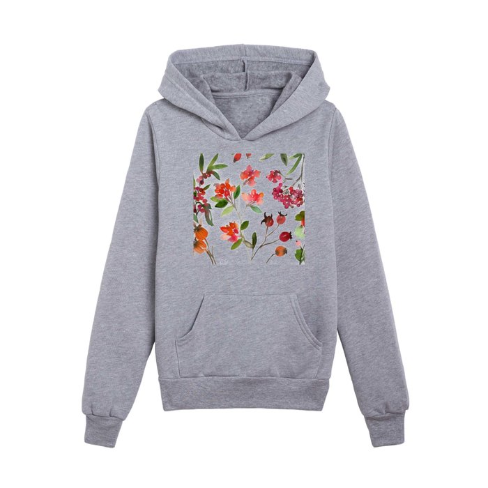 red berries N.o 2 Kids Pullover Hoodie