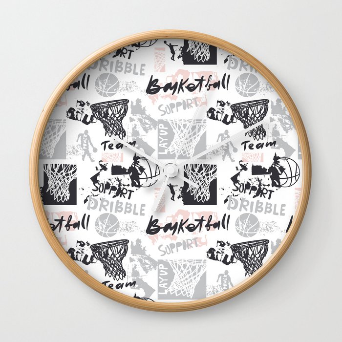 Basketball Team Wall Clock