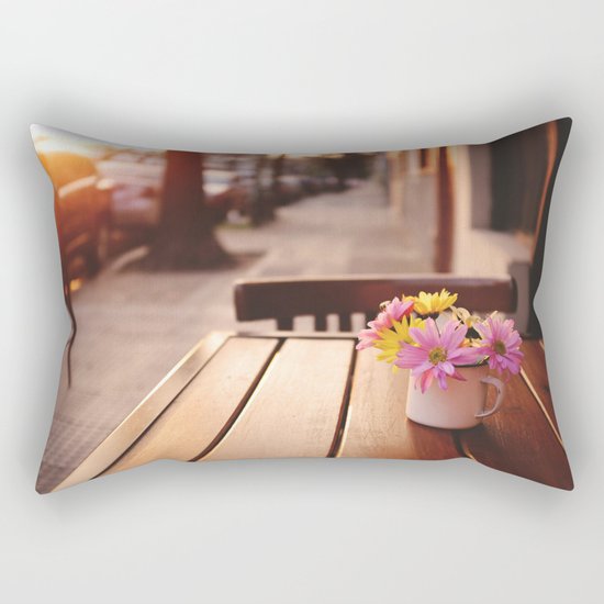Flowers in the street Rectangular Pillow