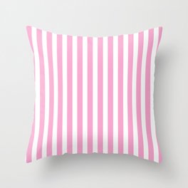 Lavender Pink Cabana Stripes Throw Pillow