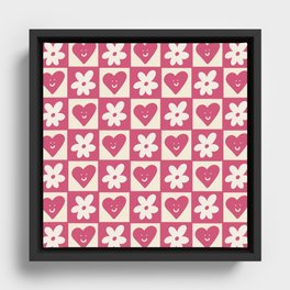 Spring of Flowers and Love - Pink Framed Canvas