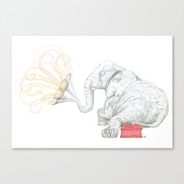 One Elephant Band Canvas Print