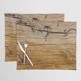Natural wood background, wood slice and organic texture Placemat
