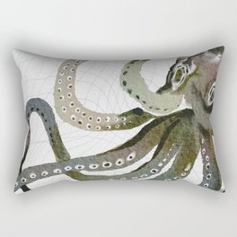 Salty Waves Octopus Rectangular Pillow