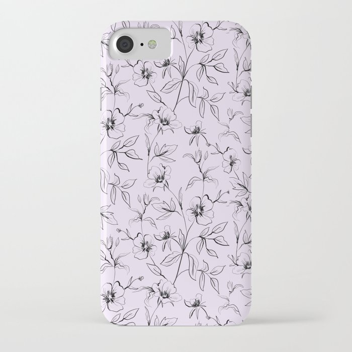 Gestual Flowers - Purple Pastel iPhone Case