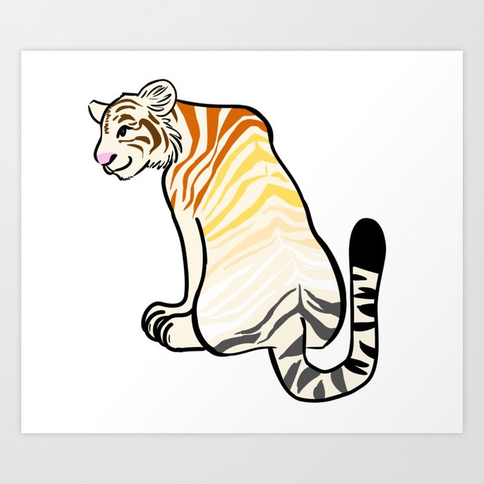 Tiger LGBTQ Pride Flag - Gay Bear Art Print