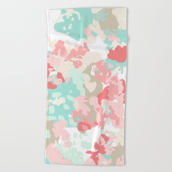 Branch - abstract minimal modern art office home decor dorm gender neutral bright happy painting Beach Towel